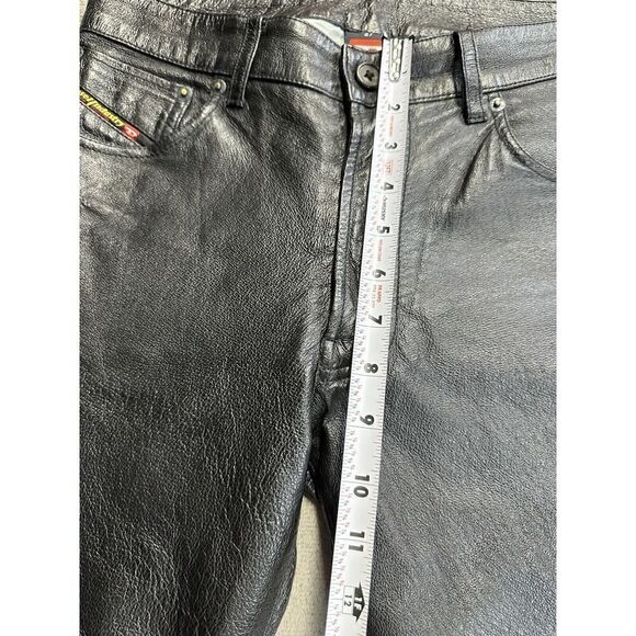 Diesel Industry | Men's Leather Black Pants sz 27 - Picture 10 of 14